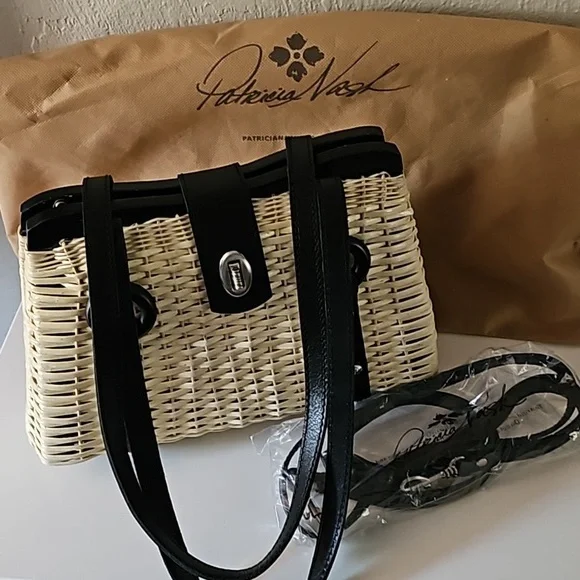 Patricia Nash Rattan/woven Purse - Picture 1 of 12